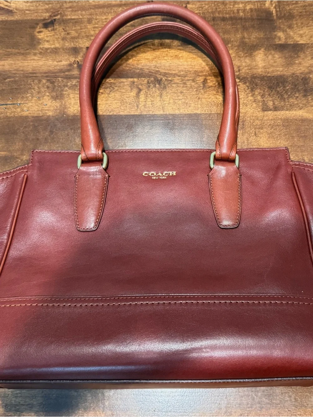 Vintage COACH Brown Leather Shoulder Bag - COACH New York